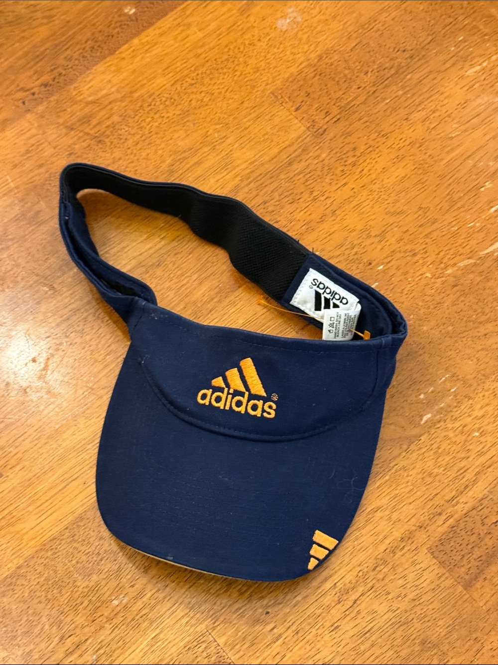 adidas Navy Visor with Orange Logo Accents